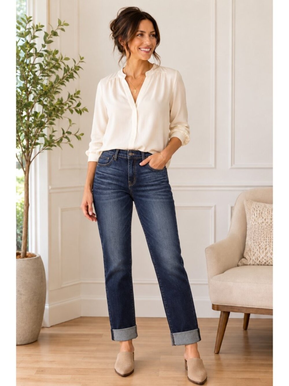 Imogene + Willie Womens High Rise Jeans Size 27 Dark Wash Denim Casual Style